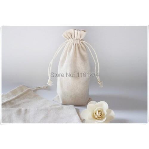 Customized Logo cotton Mini Bags wedding bomboniere Gift bags Free Shipping
