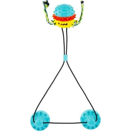 Pet Dog Toys Suction Cup Tug Pet Toy Dogs Push Ball Toy for Pet Chew Bite Tooth Cleaning Toothbrush Feeding Pet Supplies