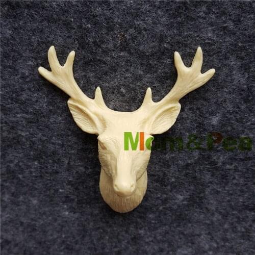 Mom&Pea 1229 Free Shipping Deer Head Silicone Mold Cake Decoration Fondant Cake 3D Mold Food Grade