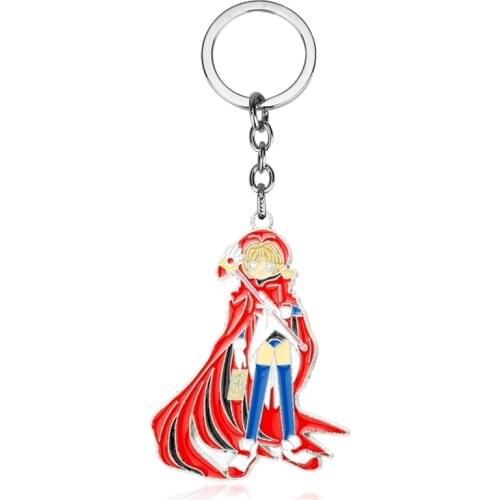 MQCHUN Cardcaptor Sakura Keychain Anime Card Captor Sakura Keychain Cartoon Figures Cartoon Key Chian Ring Holder Gift Jewelry-5