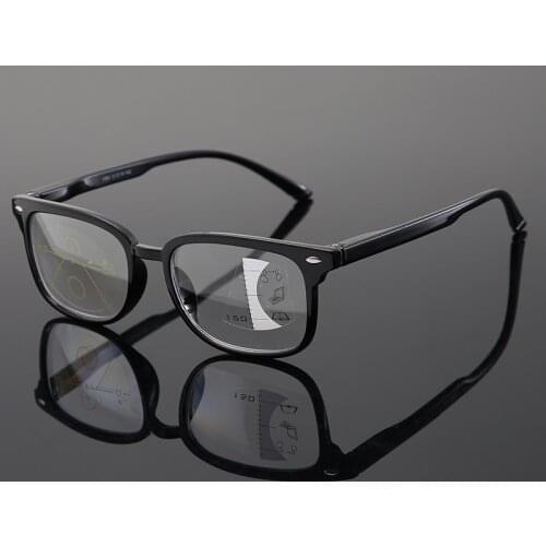 Multi-focus presbyopic glasses anti-blue light anti-fatigue high-definition resin lenses driving old peoples glasses