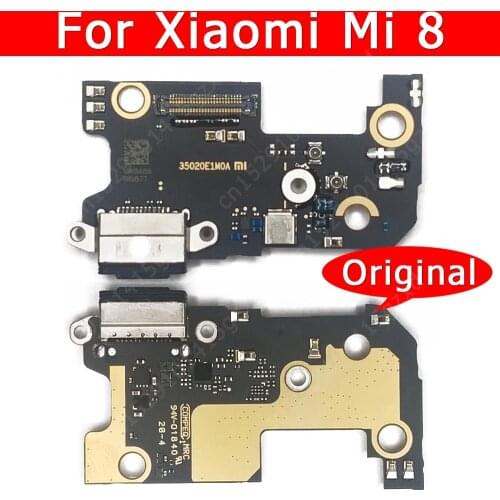 Original USB Charge Board For Xiaomi Mi 8 Mi8 Charging Port PCB Flex Connector Mobile Phone Accessories Replacement Spare Parts
