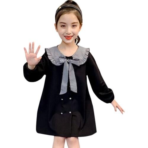 Kids Dresses For Girls Plaid Pattern Girls Party Dress Kids Casual Style Children Dress Spring Autumn Girl Costume 6 8 10 12 14