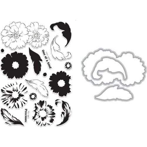 Precious Blooms Clear Stamp Or stamp for DIY Scrapbooking/Card Making/Kids Fun Decoration Supplies A848