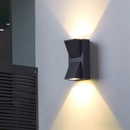 12W COB Outdoor Waterproof LED Porch Light Modern Brief Up Down Villa Hotel Garden Corridor Step Wall Light
