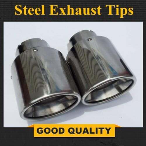 2020 Universal Car Exhaust Muffler Tip Stainless Steel Pipe Trim Modified Car Tail Throat Liner Pipe Exhaust System Hot