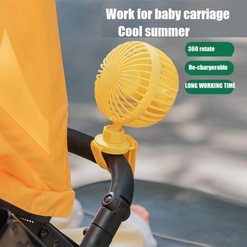 Bike Wrist Stroller Fan Mini Portable USB Rechargeable Clip 360 Degree Rotating Outdoor Fan With Strap With Fragrance