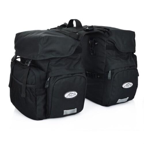 50L Large-capacity Road Bike Rack Cycling Bag Double Side Bicycle Tail Seat Bag Pannier With Rain Cover Waterproof