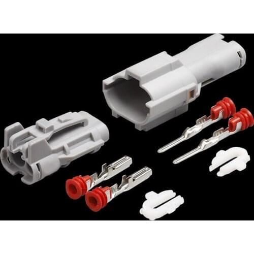 KET 100 Sets 2 Pin black DJ7021-1.8 Female And Male Way Waterproof Electrical Wire Connector Plug Auto Connectors