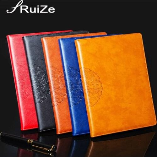 RuiZe hard cover PU leather notebook A4 Big notebook agenda creative printed vintage note book office supplies stationery