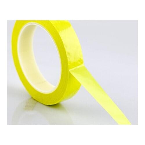 2 rolls 8mm*66M*0.06mm PET High Temp Withstanding Insulation Anti-Flame Adhesive Mylar Tape for Transformer Yellow