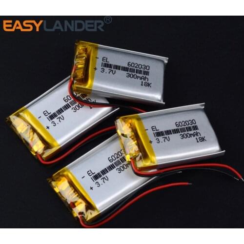 3.7V 300mAh 602030 li-ion Battery DVR recorder no wired headphones mouse avtoregistratora video recorder-found mouse Bloody R7