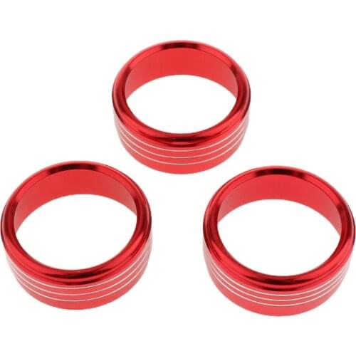 3PCS Car Air Conditioning Knob Ring Covers For Subaru Impreza WRX/STi