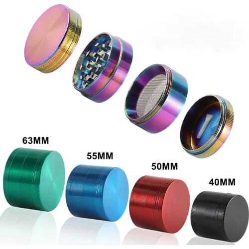 Zinc Alloy 4-layer Herb Tobacco Weed Grinder Manual Hand Grass Spice Herb Grinder Crusher Machine Smoking Accessories