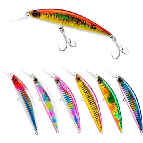5pcs Minnow Fishing Lure 9cm 27g Wobblers Bionic Bait Sink Shot Heavy Sinking Sea Fishing for Freshwater Bass Trout Lure Tackle