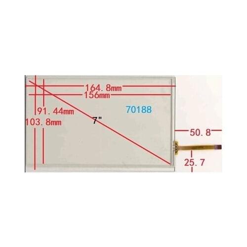 70188 7 inch 165*104 car resistance touch screen