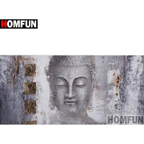 HOMFUN Full Square/Round Drill 5D DIY Diamond Painting "Religious Buddha" 3D Embroidery Cross Stitch 5D Home Decor A27377