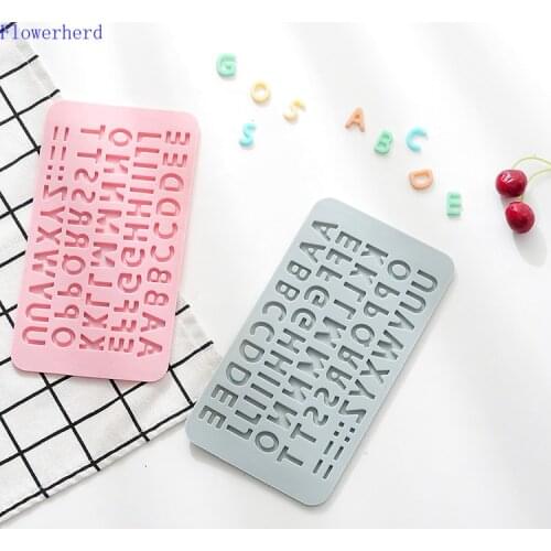 English Alphabet Silicone Mold Happy Birthday DIY Chocolate Mold Clay Baking Tools Cake Decorating Tool Pastry Mold Fondant Tool
