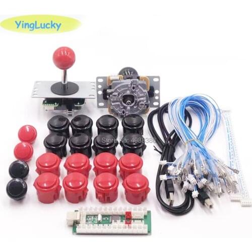 Arcade Joystick DIY Kit Zero Delay Arcade DIY Kit ps 2 USB Encoder To PC Arcade Sanwa Joystick Sanwa Push Buttons For Arcade