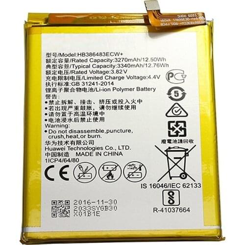 Battery for Huawei honor 6X MLA-AL00 MLA-AL10 G9 plus G9Plus Maimang 5 HB386483ECW