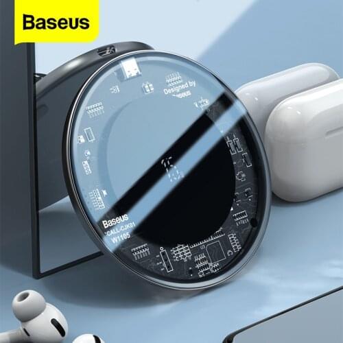 Baseus 15W Qi Wireless Charger For iPhone 12 Mini 11 Pro Max Xs Induction Fast Wireless Charging Pad For Airpods Xiaomi Samsung