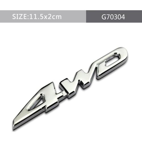 For Toyota Highlander V6 4WD Camry Corolla Crown Prado Land Cruiser Tundra Car Accessories Rear Sticker Emblem Metal Trunk Decal