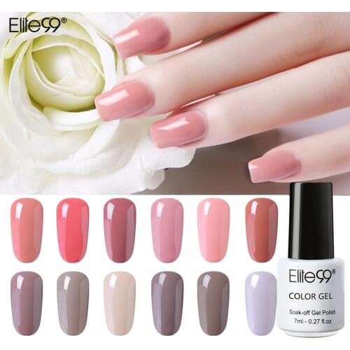 Elite99 7ml Nail Art Nude Series UV Gel Nail Polish Soak off UV Lamp Semi Permanent Gel Lacquer Varnish Nail Manicure For Makeup