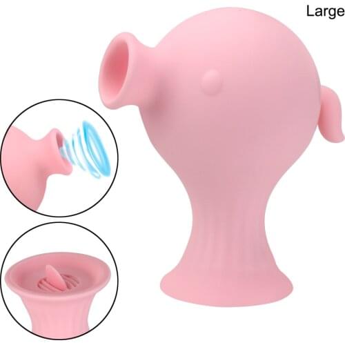 Sex Products Female Masturbation Tongue Licking Vibrator 7 Speeds Nipple Clitoris Sucker Stimulator Pea Sucking Vibrator