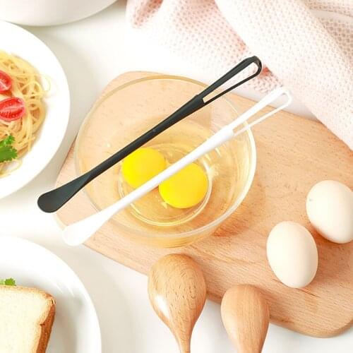 Mini Egg Whisk Plastic Dual-PurposeEgg Beater Jam Spatula Seasoning Spoon Milk Foamer Stirrer Cooking Tool Kitchen Accessories