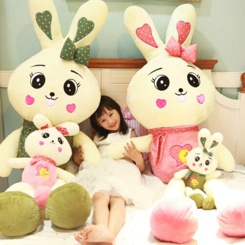Kawaii rabbit plush toy jumbo cute white rabbit doll bunny sleeping holding pillow gifts for girlfriend deco 150cm 170cm