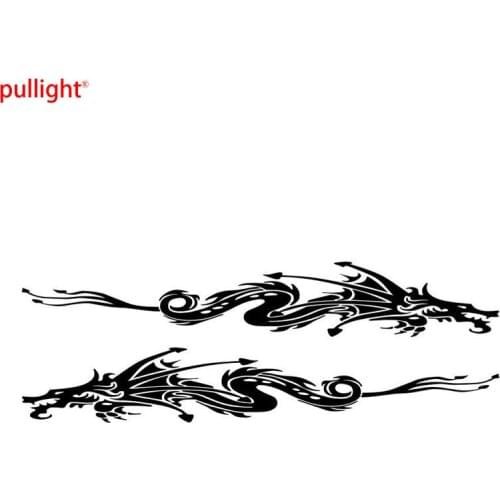 Hot Sell 2x Dragon Shape Vinyl Decal Car Stickers Cool Car Styling Door
