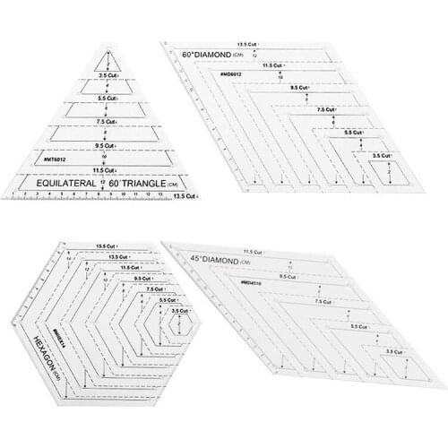 Garment Cutting Patchwork Ruler Plastic Quilting Ruler Sewing Accessories Patchwork Tool Tailor Craft Ruler Drawing Supplies