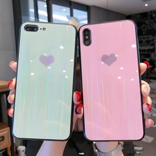 LS Tempered Glassmobile Phone Case for iPhone 11Promax Laser Protective Cover for iPhone 11 6S 7 8plus XSmax XR 2020 Bumper Case
