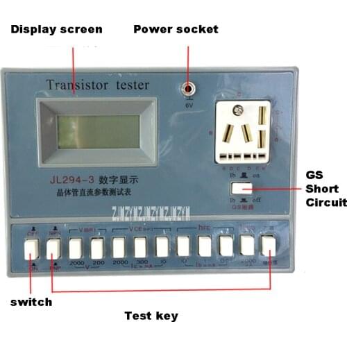 JL294-3 DC Parameter Transistor Tester Digital Withstand Voltage Capacitance Meter Multifunctional Insulating Properties Tester