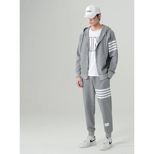 Men Clothing 2021 Fall Winter Men Sets Two Piece Jacket And Pants Korean Fashion Sweatshirts Designer Clothes PlusSize Tracksuit