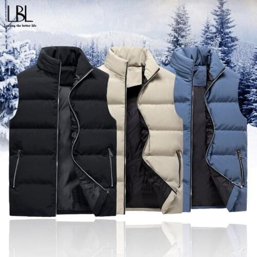 New Fashion Mens Jacket Sleeveless Casual Vest Men Autumn Spring Soft Vests Outwear Coats Male Thicken Waistcoat Man Streetwear