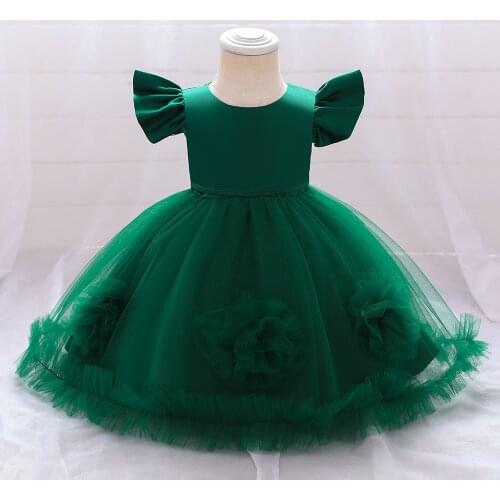 New summer Dress Girl infant Elegant Wedding Dress Gown Children First Communion Dresses Teen Girls baby 0-3 Year Birthday