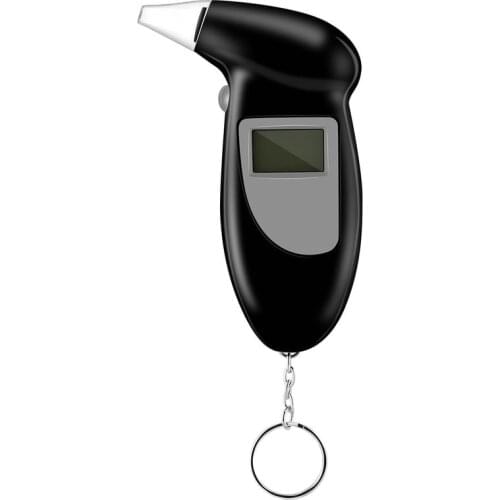 2018 Professional Alcohol Breath Tester Breathalyzer Analyzer Detector Test Keychain Breathalizer Breathalyser DeviceLCD Screen