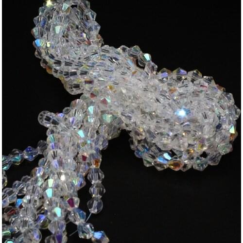 Wholesale 100 pieces exquisite 8mm Bicone Austria Crystal beads for Jewelry marking necklace&Bracelet White AB