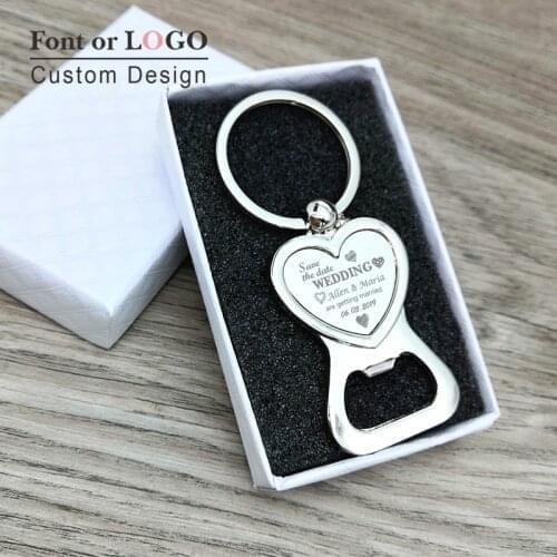 10pcs Love Heart Keychain Bottle Opener Personalized Wedding Favor Souvenir Custom Photo Picture Key Holder Beer Bottle Openers