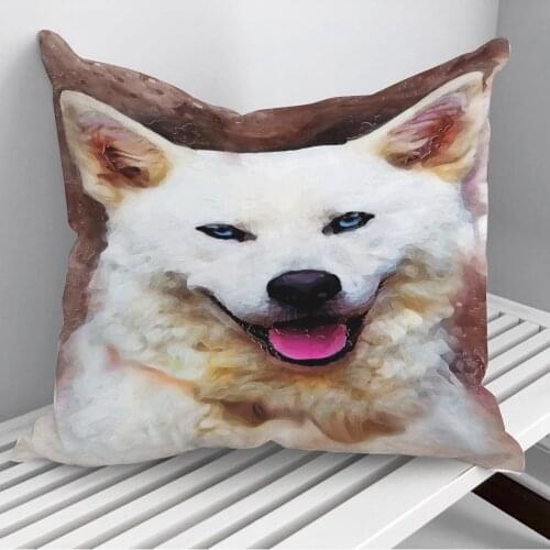 Akita Inu dog Throw Pillows Cushion Cover On Sofa Home Decor 45*45cm 40*40cm Gift Pillowcase Cojines Dropshipping