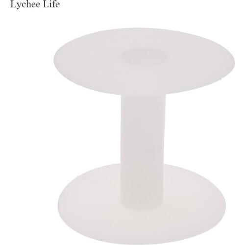 Lychee Life Plastic Empty Thread Spools Cylinder Reels Ribbon Organizer DIY Handmade Sewing Tools Accessories
