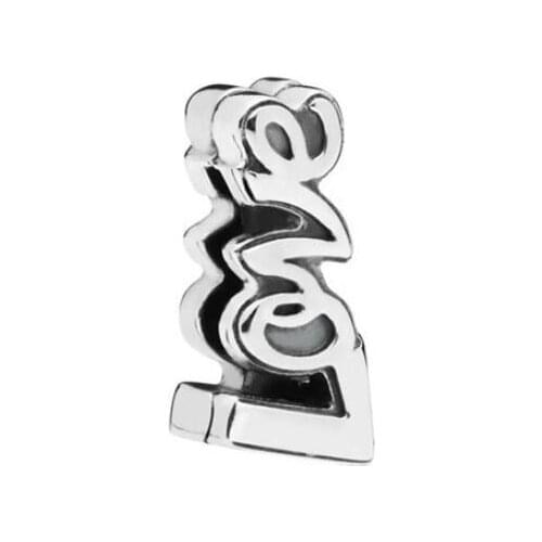 Genuine 925 Sterling Silver Bead Charm Vintage Reflexions Love Letter Clip Beads Fit Pan Bracelet & Bangle Diy Jewelry