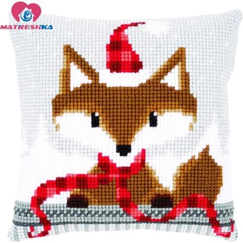 Horse cross-stitch pillow latch hook rug kitsembroidery carpet hook needlework button package crafts do it yourself home decor