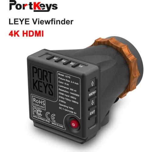 PortKeys LEYE Viewfinder Portable 4K HDMI with 2.4″ LCD screen 3D LUT 1440 x 900 Electronic Viewfinder Luma Waveform