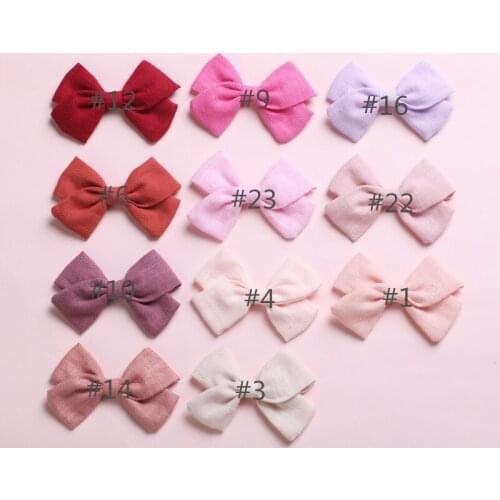 30pc/lot 2020 Solid Cotton Bow Nylon Headband For Girls Hair Bows Kids Children Elastic Hairbands Party Gifts Hair Accessories