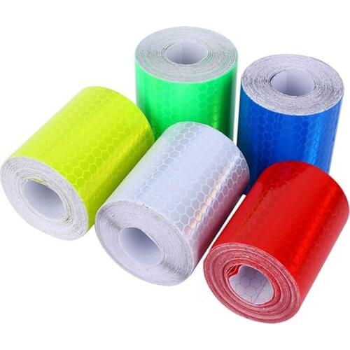 Warning Tape Strip Stickers Warning Light Reflector Protective Sticker Reflective Film Car Safety Mark Reflective 100cm X 5cm
