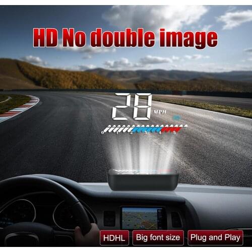 M7 Car OBD2 Hud GPS Speedometer Head-Up Display OBD Windshield Projector Digital Speed Projection With Sun Hood Bracket