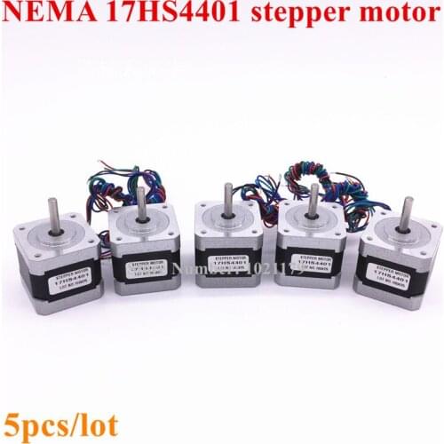 5pcs/lot Nema 17 stepper motor 4-lead Nema 17HS4401 1.7A 2 phase 42 motor for CNC X / Y / Z axis