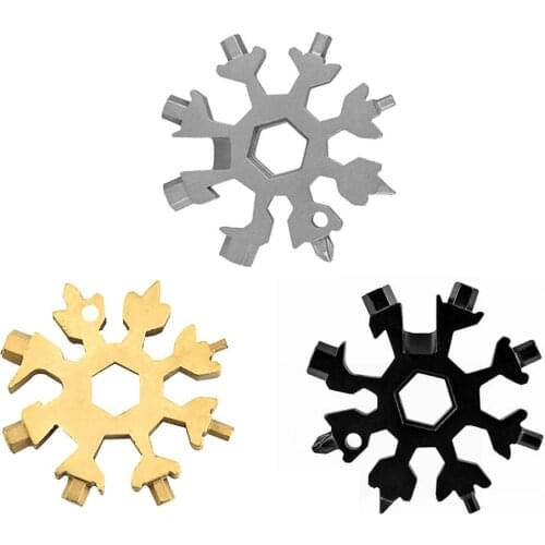 Snowflake Hand Tool 18 in 1 Portable Multitool Keychain Hand Outdoor Tools for DIY Lover